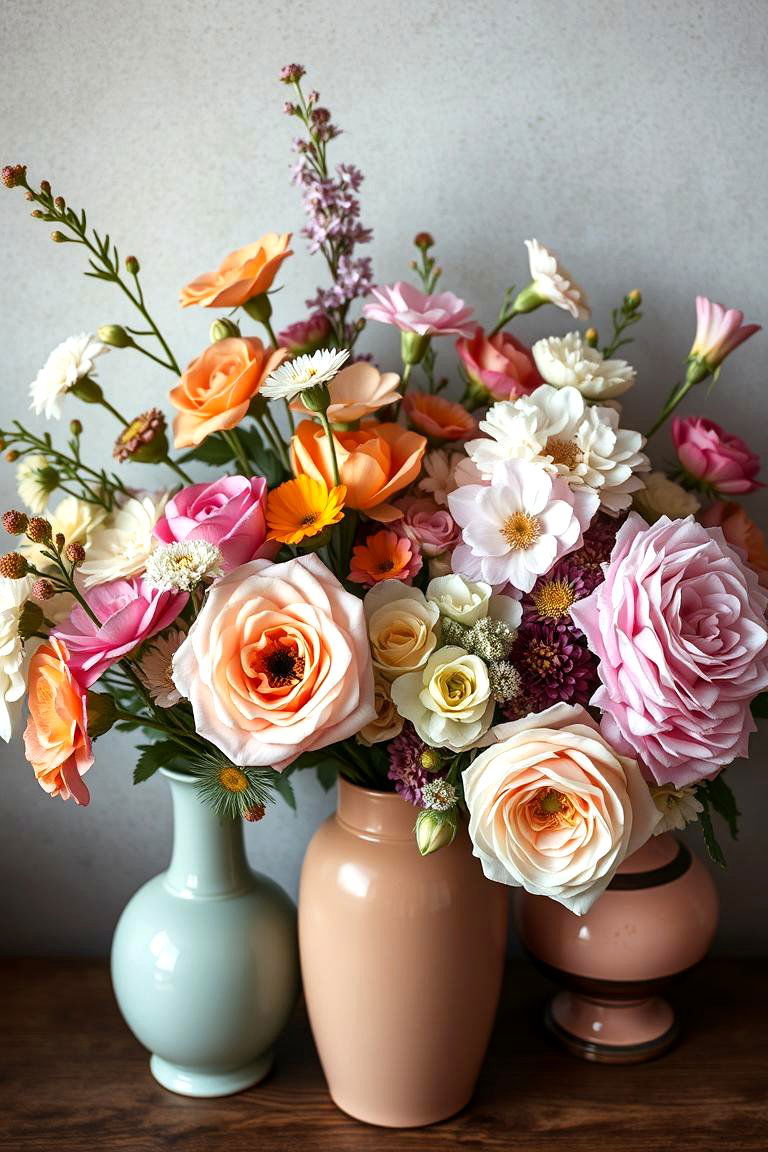 Retro Floral Arrangements - 24 Vintage Wedding Ideas