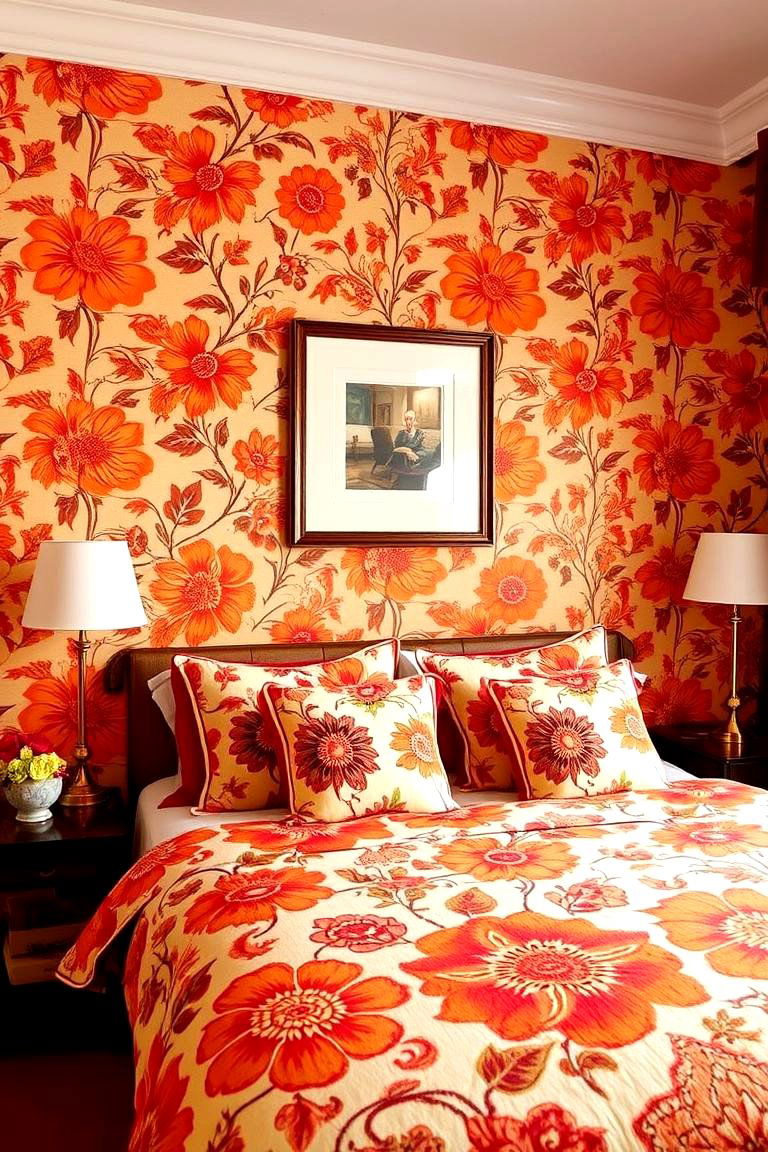 Retro Floral Prints - 24 70s Bedroom Decor Ideas