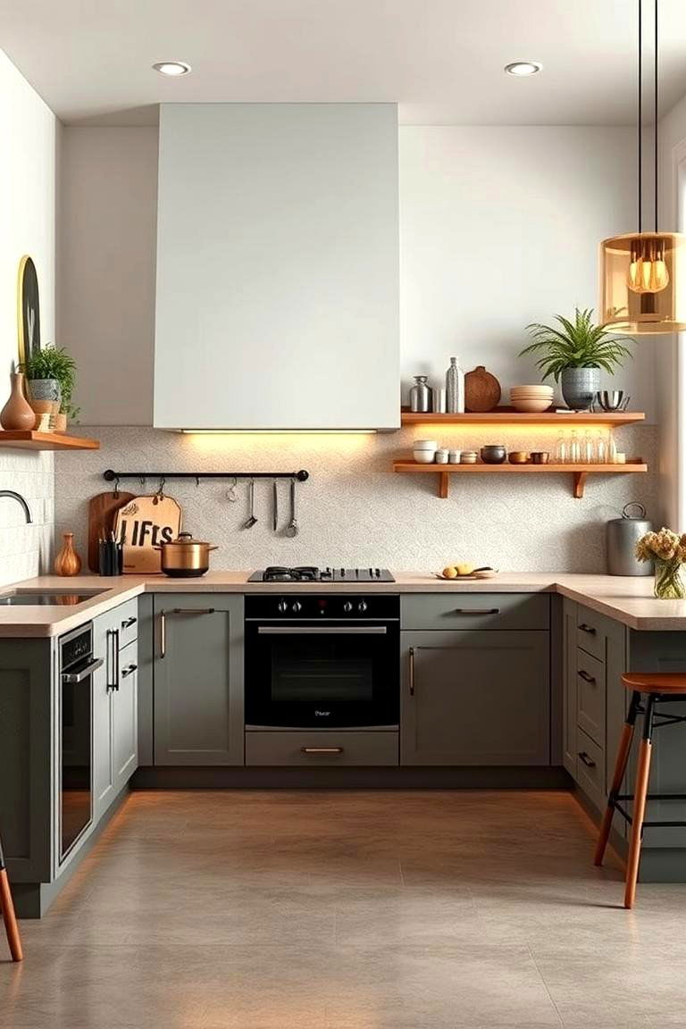 Retro Fusion with Microcement Finishes - 24 Microcement Kitchen Ideas