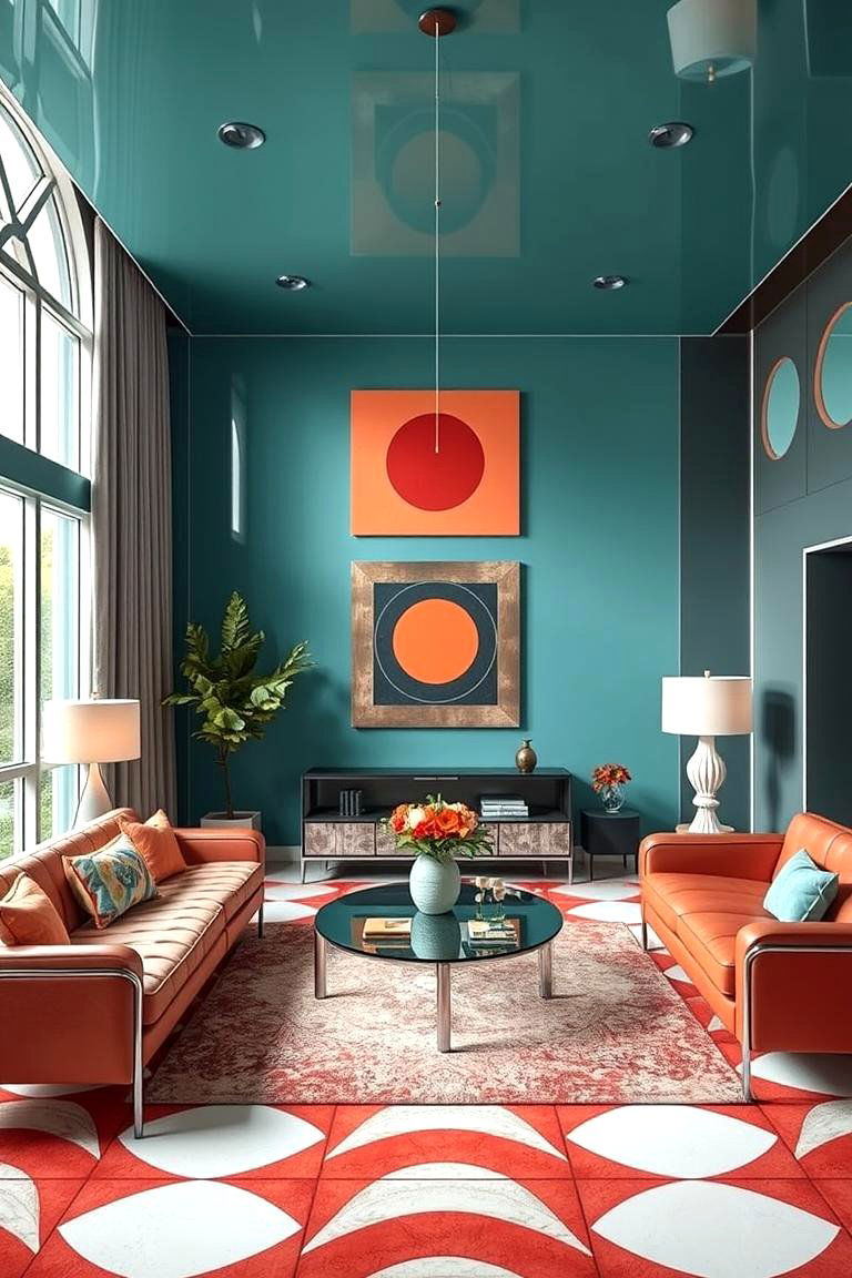 Retro Futuristic Design with Bold Colors and Patterns - 24 2400s Interior Design Ideas