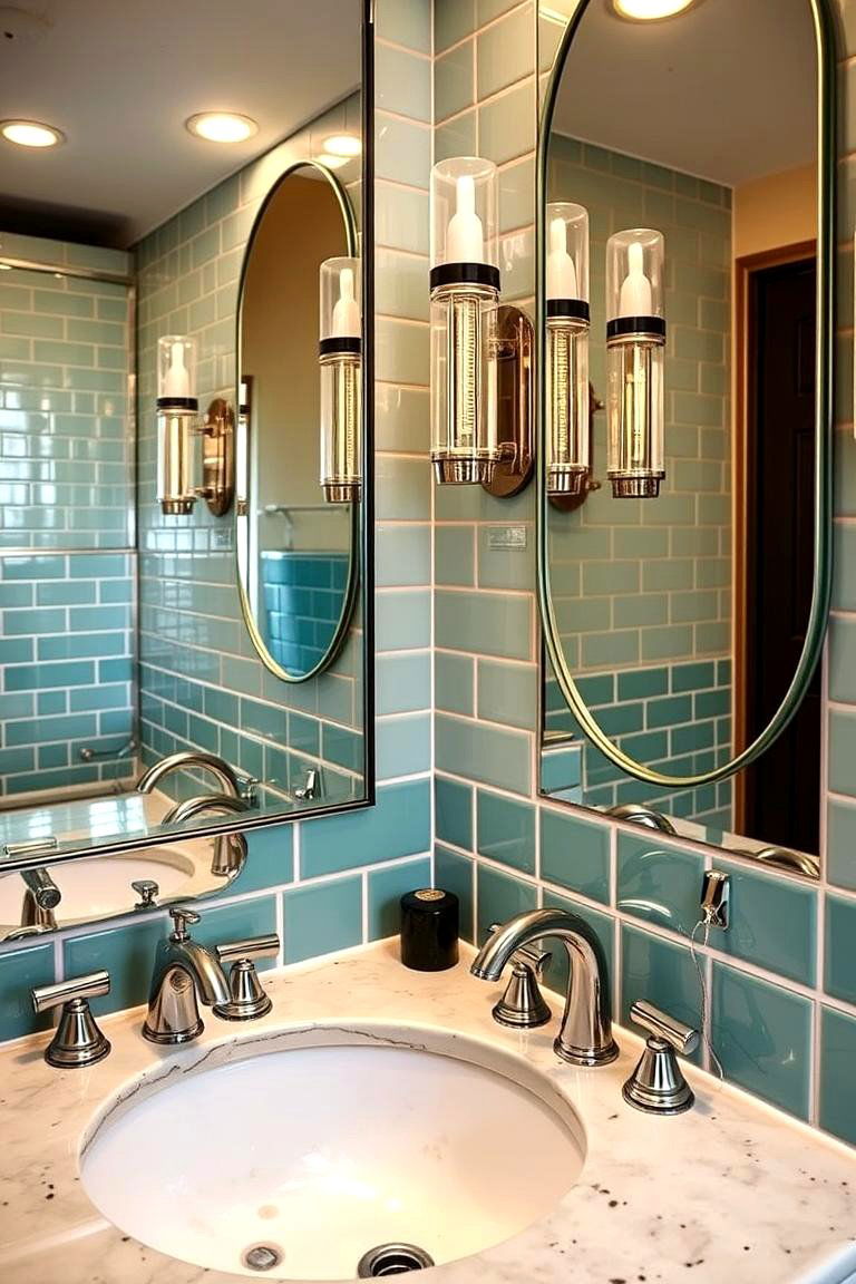 Retro Glam Bathroom - 24 Eclectic Bathroom Ideas