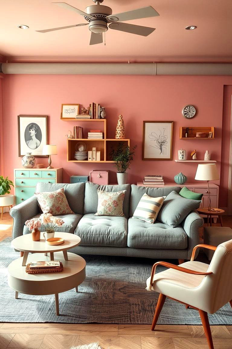 Retro Grey with Modern Twist - 24 Grey Sectional Living Room Ideas