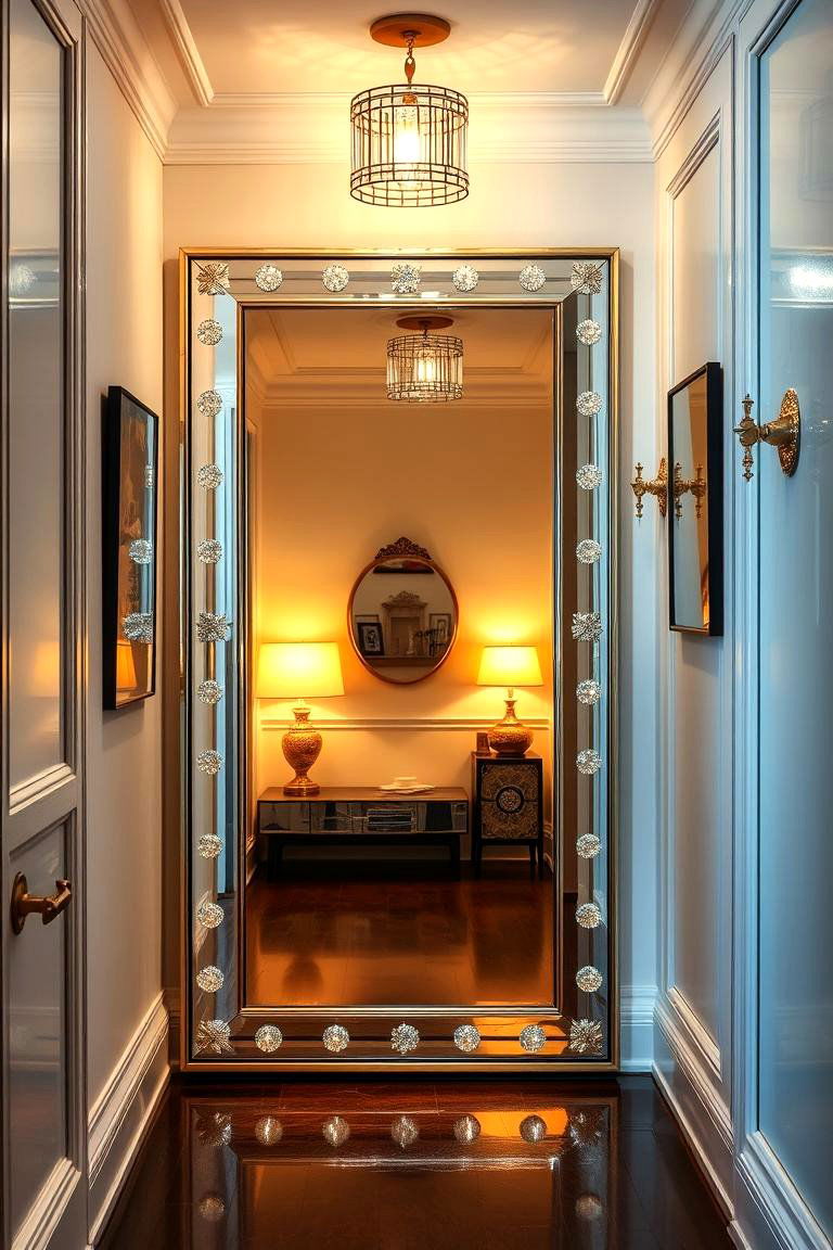 Retro Hollywood Glam Mirror - 24 hallway mirror ideas