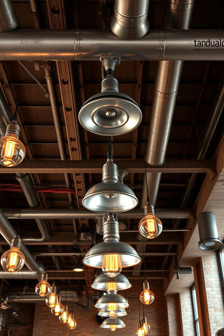 Retro Industrial Style - 24 Drop Ceiling Lighting Ideas