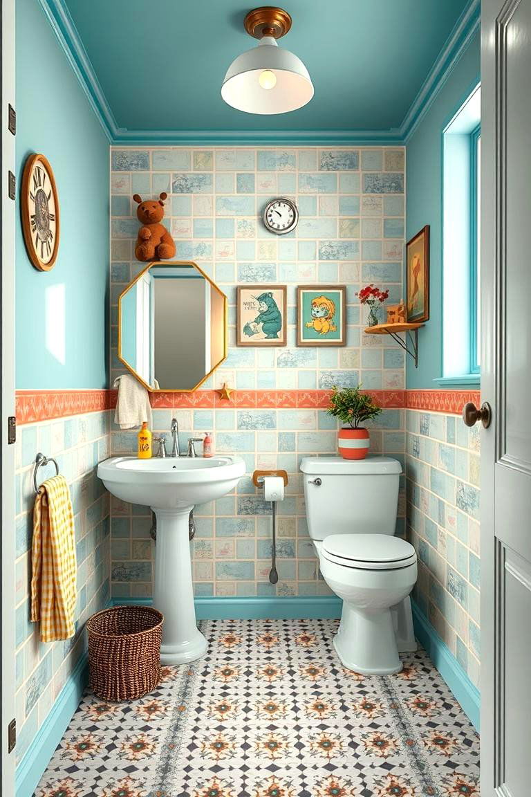 Retro Inspired Accents - 24 Restaurant Bathroom Ideas