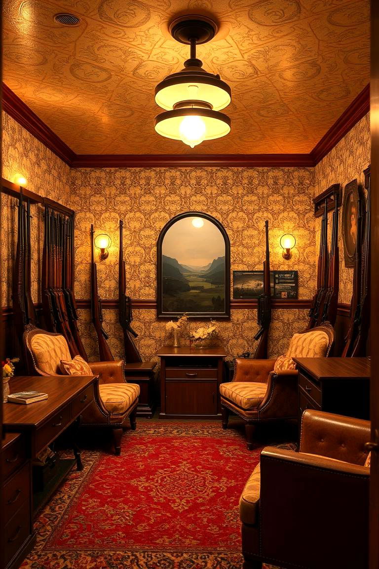 Retro Inspired Gun Room - 24 Gun Room Ideas