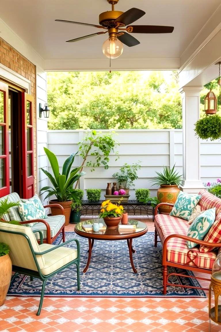 Retro Inspired Outdoor Living Room - 24 Outdoor Living Room Ideas