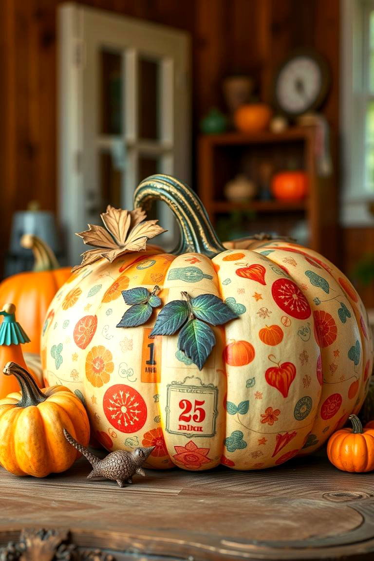 Retro Inspired Pumpkin Flair - 24 Pumpkin Decor Ideas