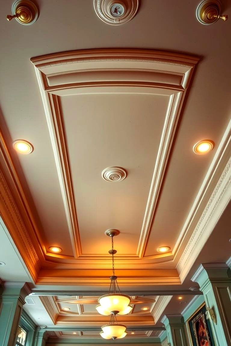 Retro Inspired Reverse Tray Ceiling - 24 Reverse Tray Ceiling Ideas