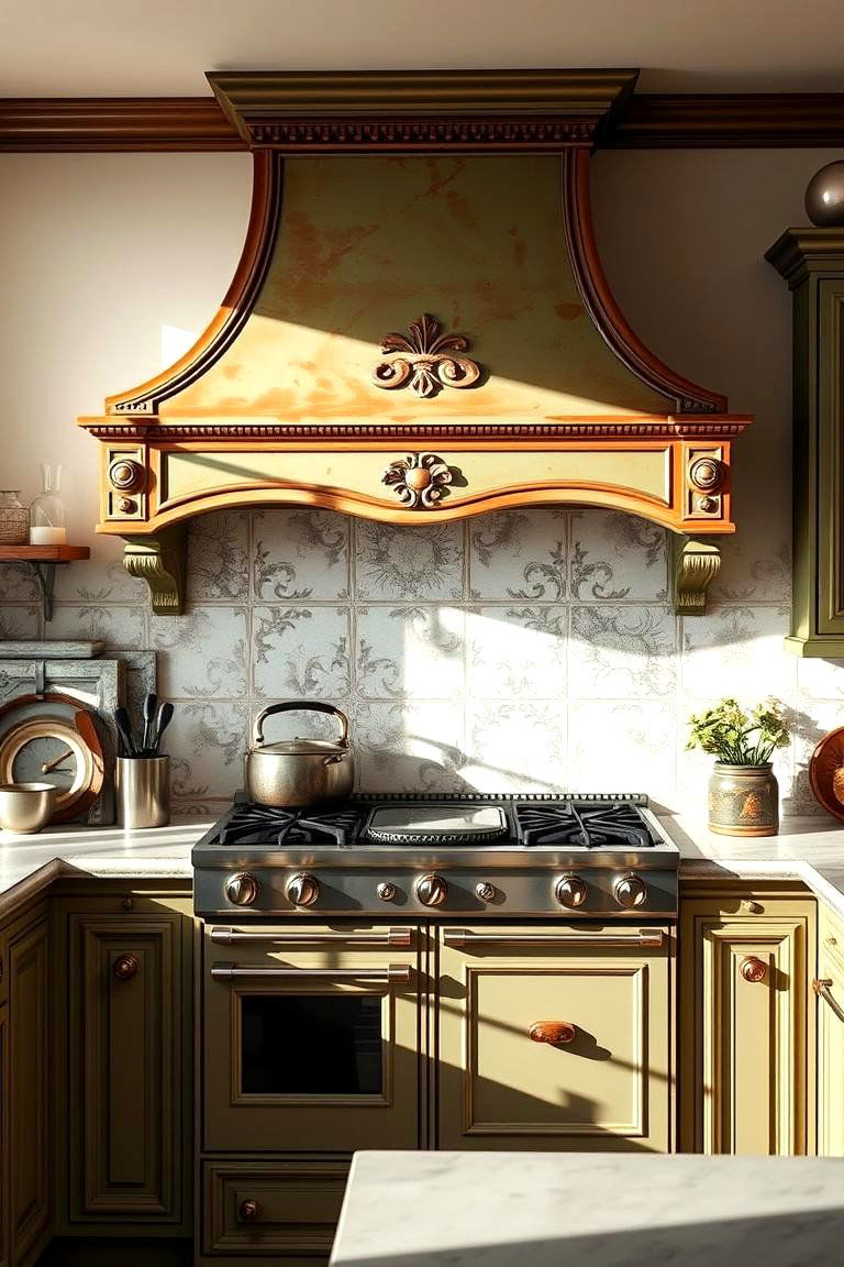 Retro Inspired Vintage Range Hood - 24 Range Hood Ideas