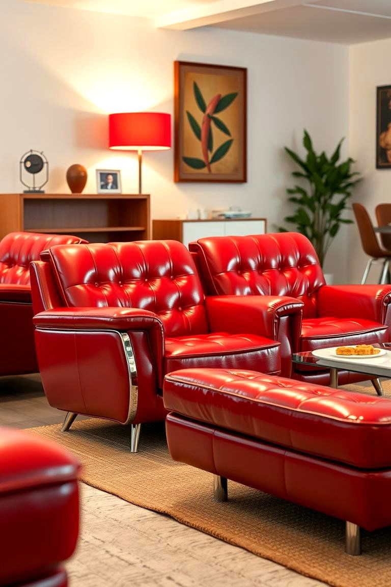 Retro Inspired Vinyl Furniture - 27 1950s Living Room Ideas