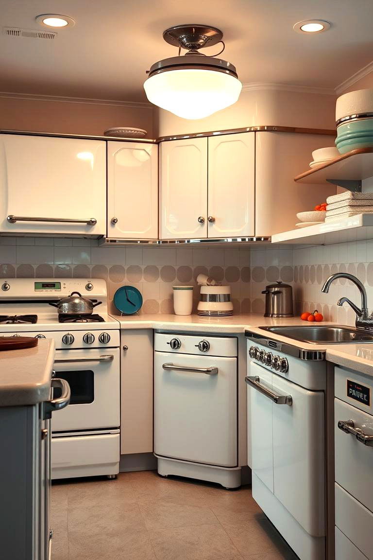 Retro Inspired White Appliances - 24 Kitchen With White Appliances Ideas