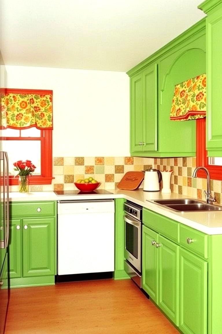 Retro Inspired Window Treatments - 24 70s Kitchen Ideas