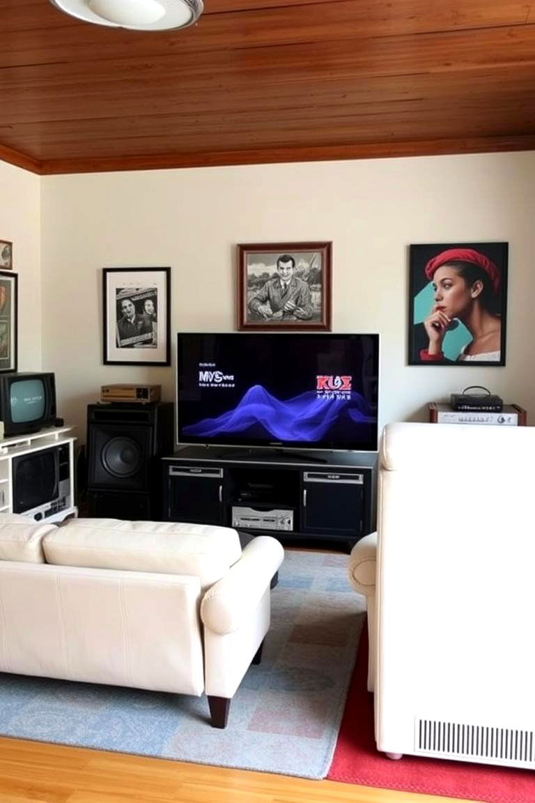 Retro Media Vibes - 24 Small Media Room Ideas