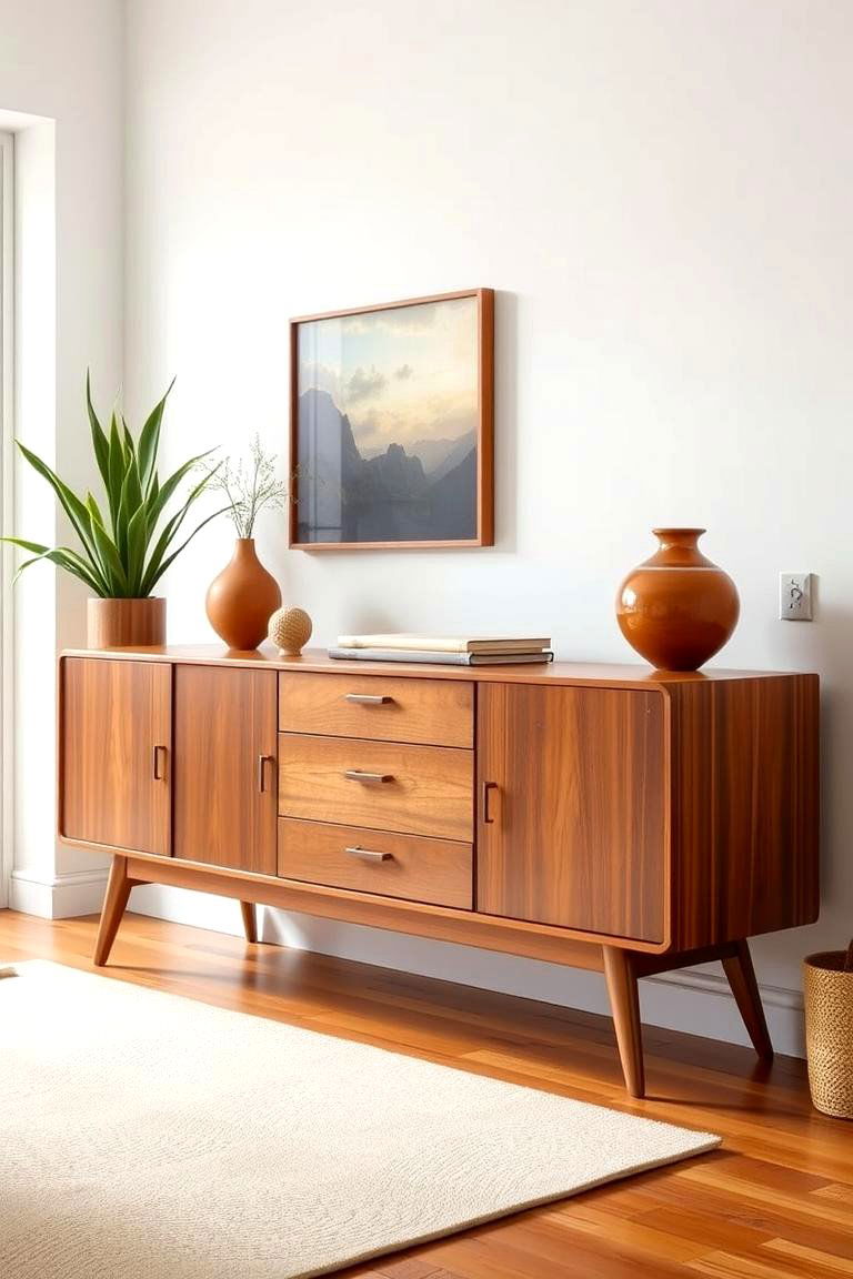 Retro Mid Century Modern Console - 24 Tv Console Decor Ideas