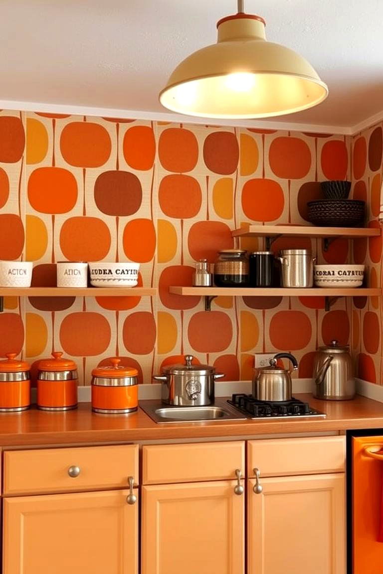 Retro Mid Century Modern Flair - 24 Kitchen Wallpaper Ideas