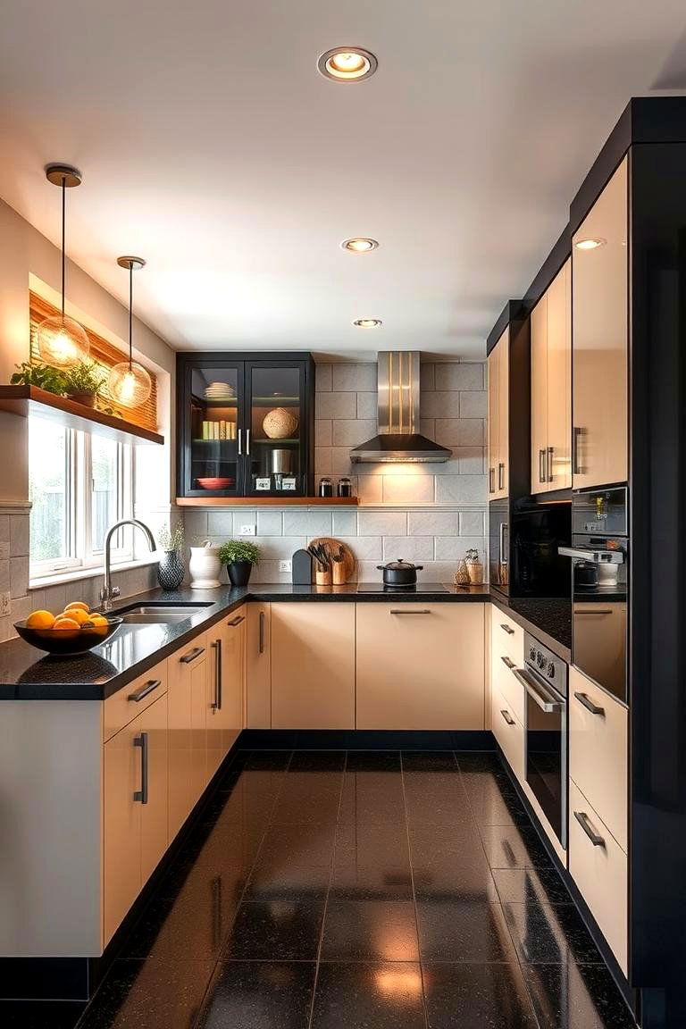 Retro Modern Blend - 24 black and beige kitchen ideas