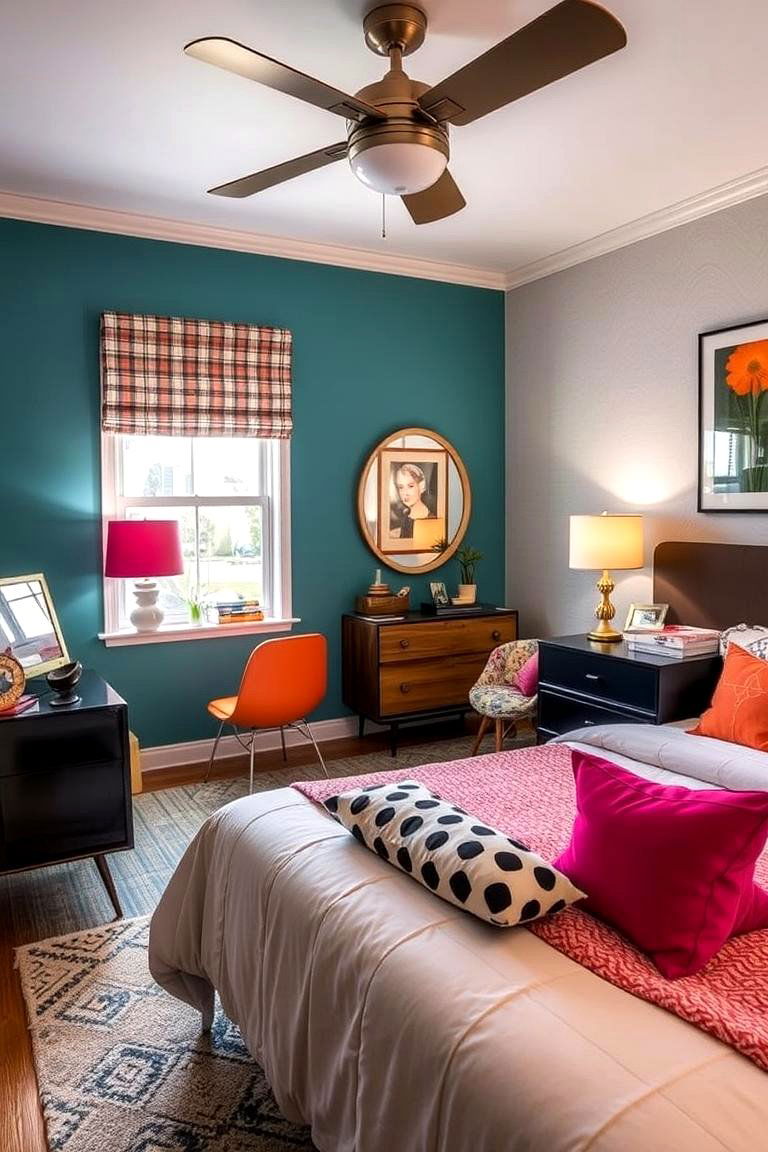 Retro Modern Mix - 24 Black and White Bedroom Ideas