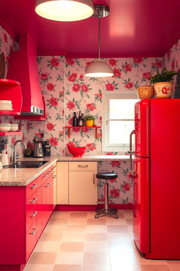 Retro Patterns and Wallpaper - 24 70s Kitchen Ideas