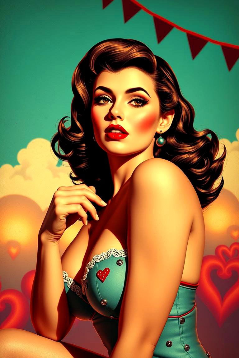 Retro Pin Up Girls - 24 70s Van Art Ideas