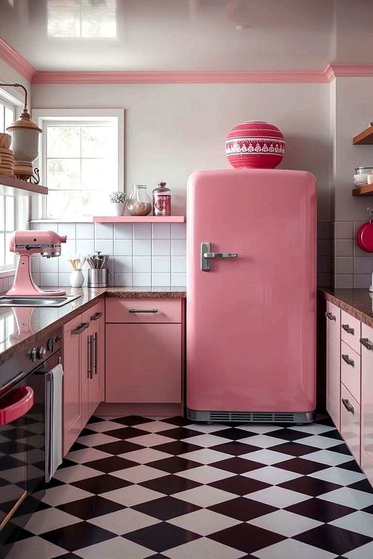 Retro Pink Kitchen Appliances - 24 Pink Kitchen Ideas