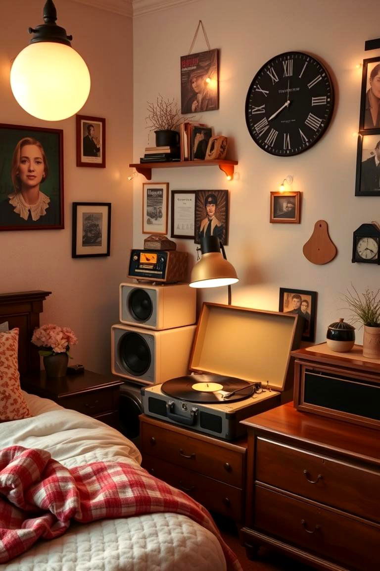 Retro Record Players - 24 Hippie Bedroom Ideas