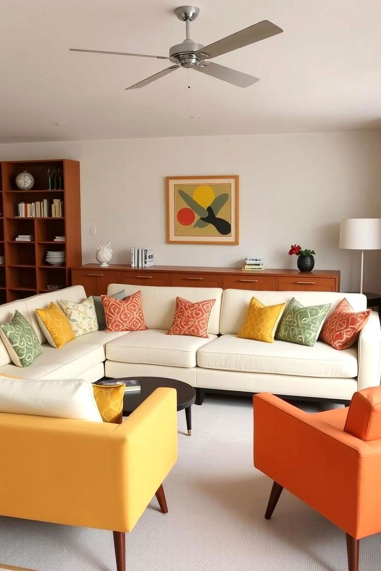 Retro Revival - 24 Cream Couch Living Room Ideas