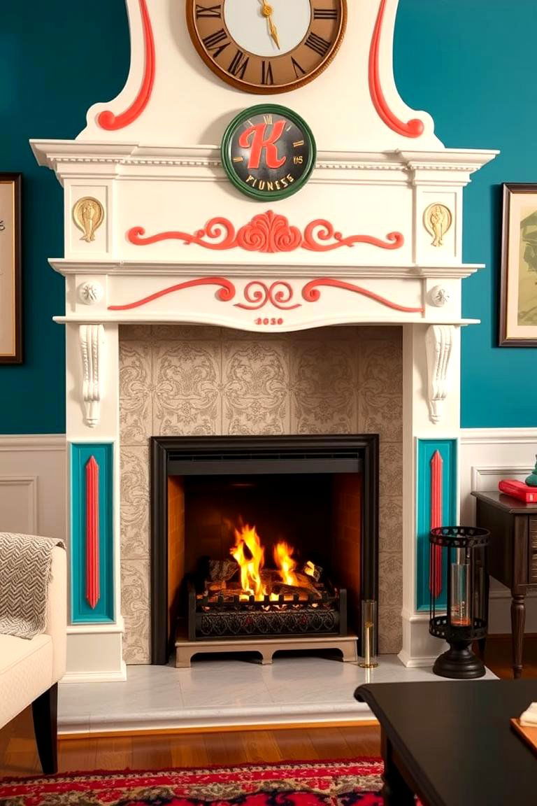 Retro Revival Gas Fireplace - 24 Corner Gas Fireplace Ideas