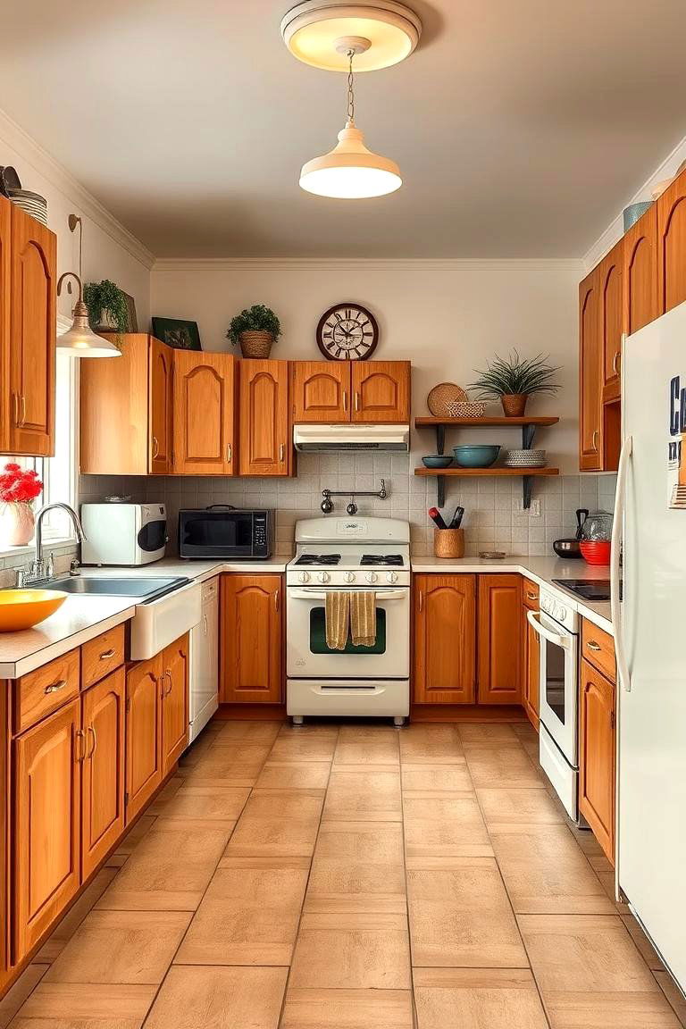 Retro Revival Kitchen Vibes - 24 Kitchens With Light Wood Cabinets