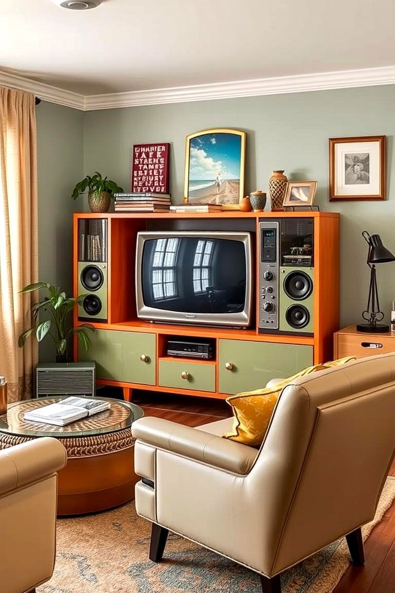 Retro Revival Tv Setup - 24 Tv Room Ideas