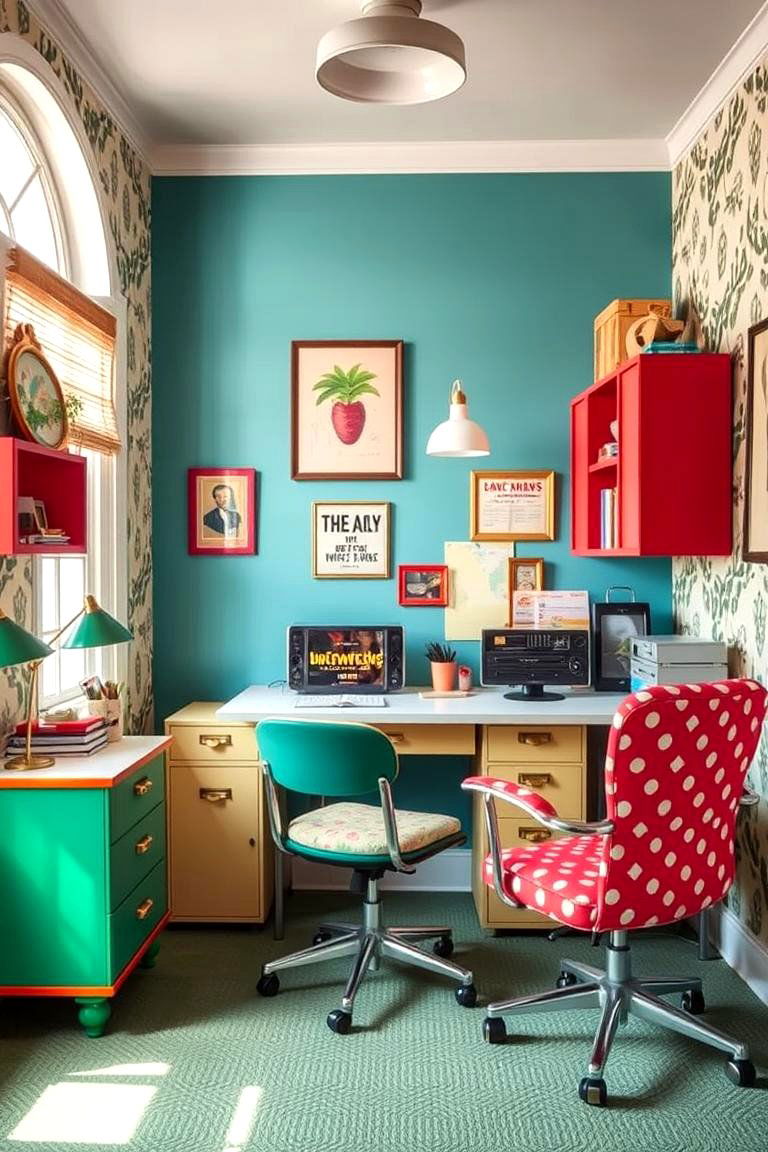 Retro Study Room - 24 Study Room Ideas