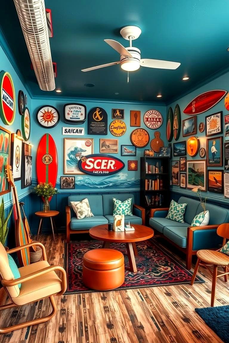 Retro Surf Culture Design - 24 California Room Design Ideas