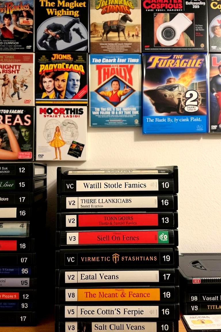 Retro VHS Tape Displays - 24 90s Bedroom Decor Ideas
