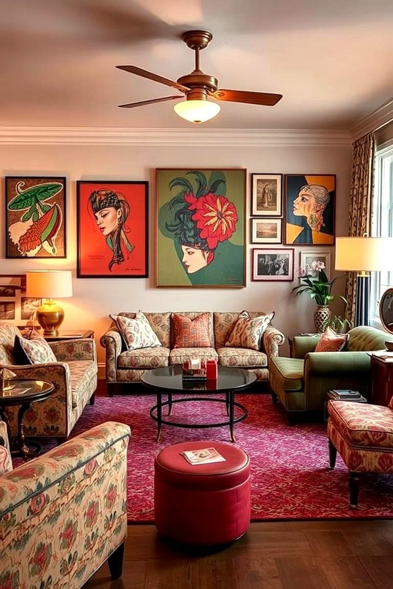 Retro Vibe Living Space - 24 Mens Living Room Ideas