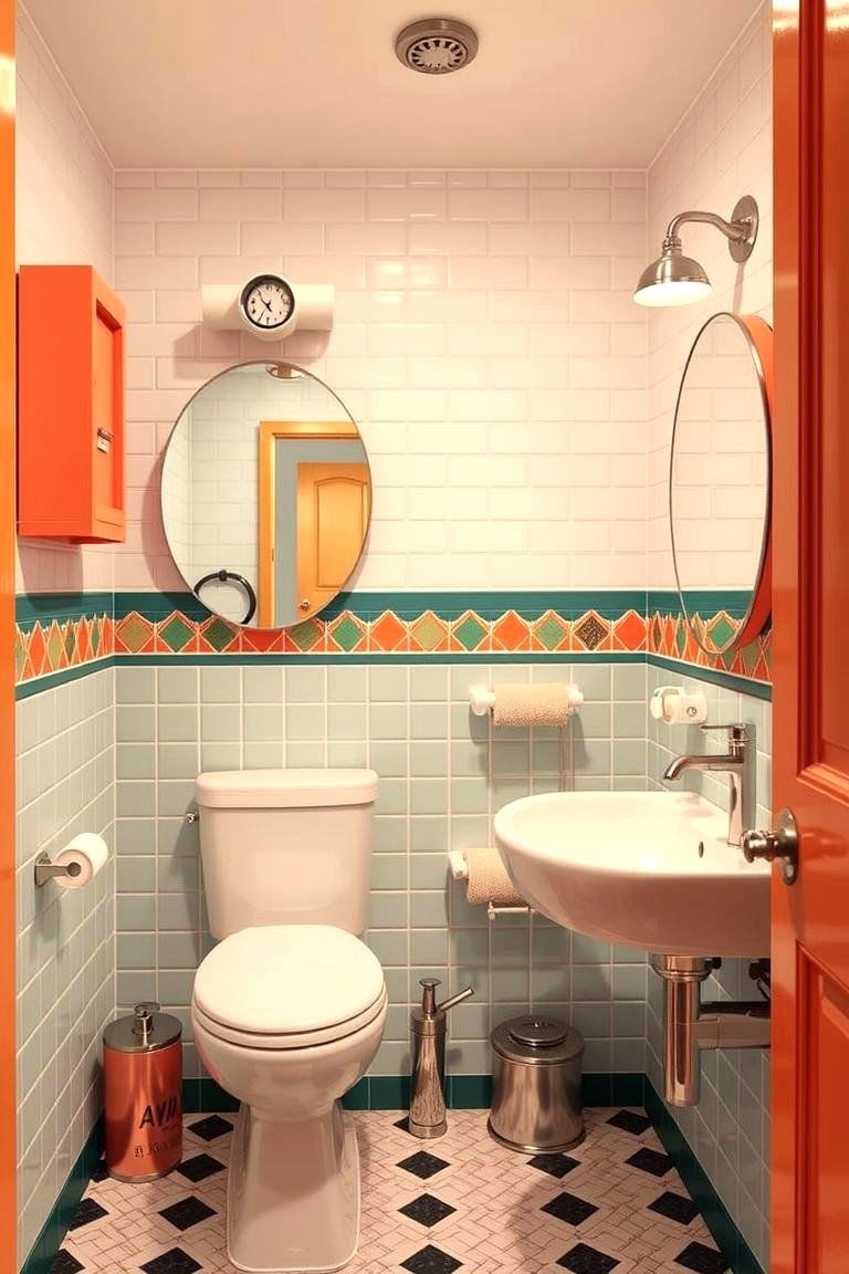 Retro Vibes with a Modern Twist - 24 Modern Bathroom Ideas