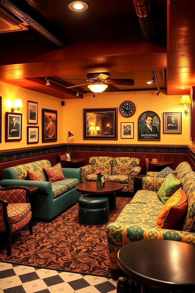 Retro Vintage Lounge - 24 basement decorating ideas