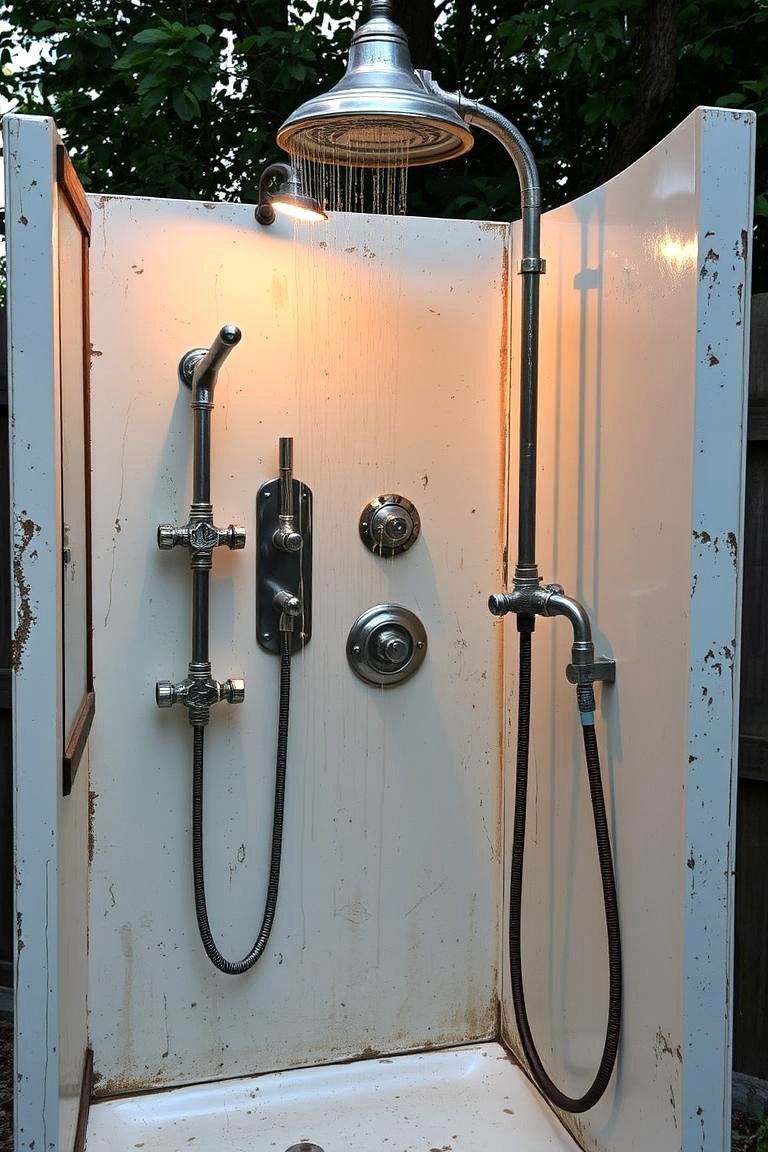 Retro Vintage Outdoor Shower - 24 Outdoor Shower Ideas