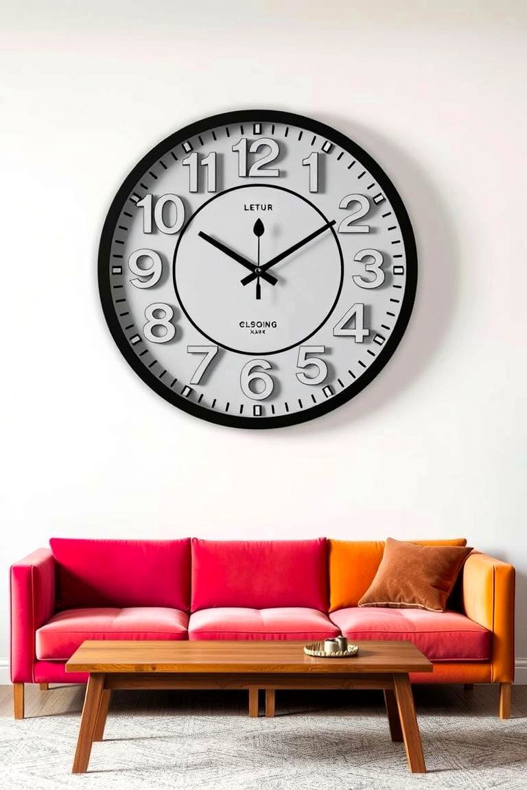 Retro Wall Clocks - 24 70s Living Room Ideas