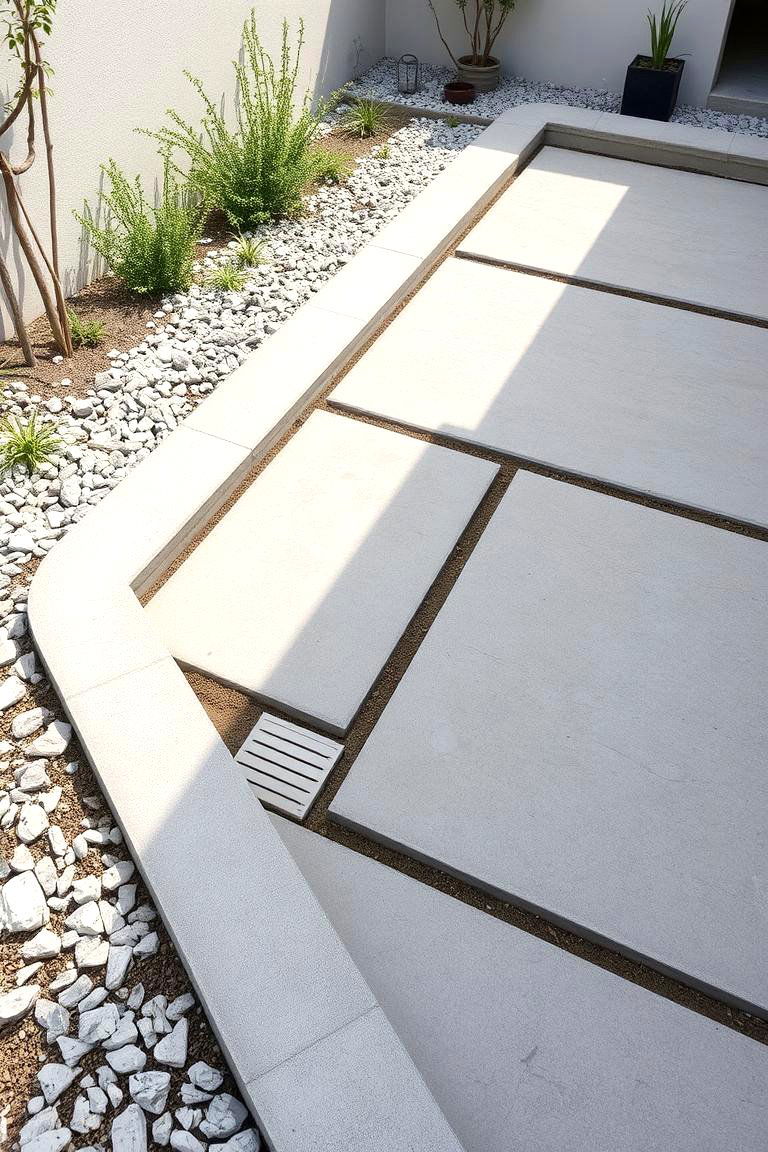 Reused Concrete Slab Edging - 24 Recycled Garden Edging Ideas