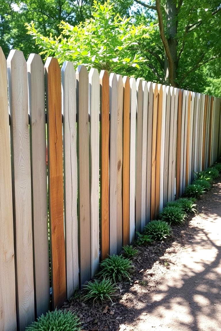 Reused Fencing Board Edging - 24 Recycled Garden Edging Ideas