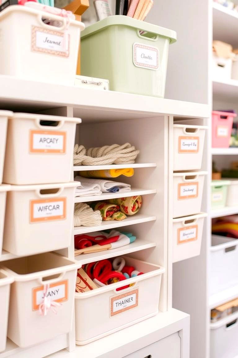 Ribbon Craft Supply Organizer - 24 Ribbon Storage Ideas