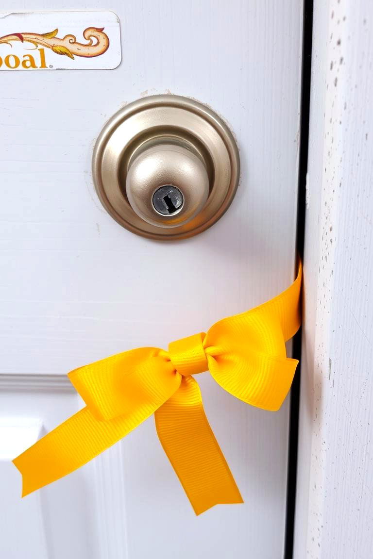 Ribbon Door Pull Accents - 24 Ribbon Storage Ideas
