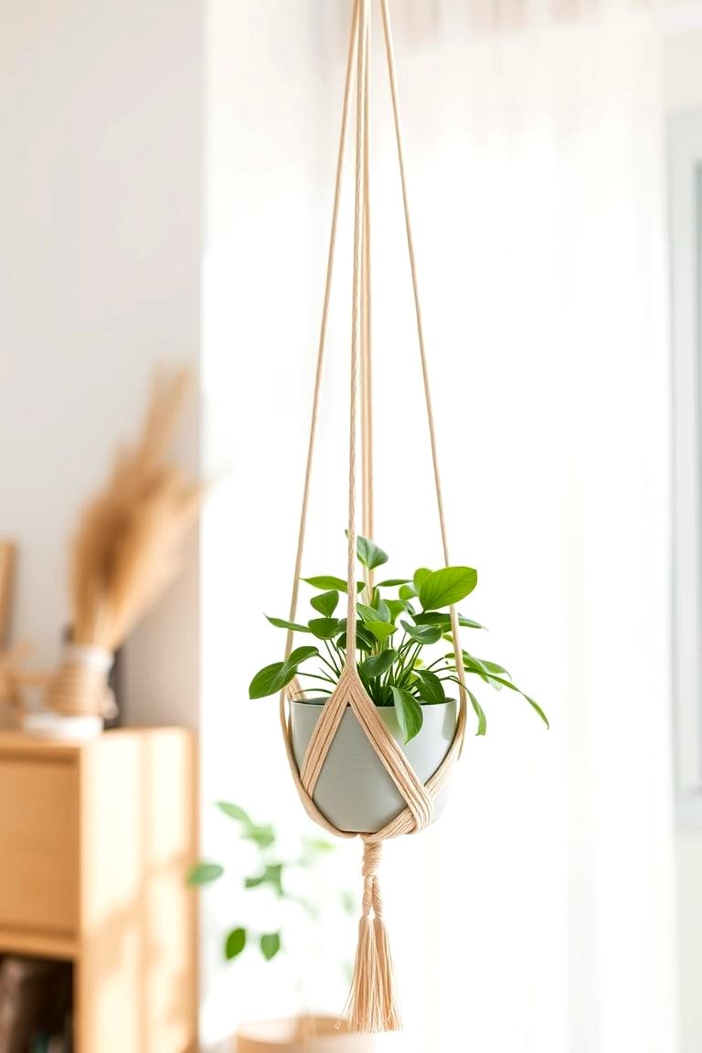 Ribbon Plant Hanger Display - 24 Ribbon Storage Ideas