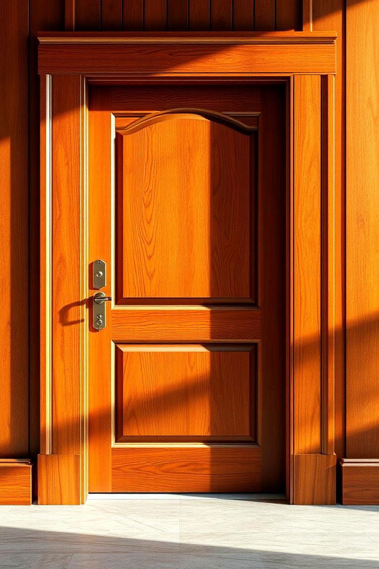 Rich Maple Revival - 24 Stained Front Door Ideas