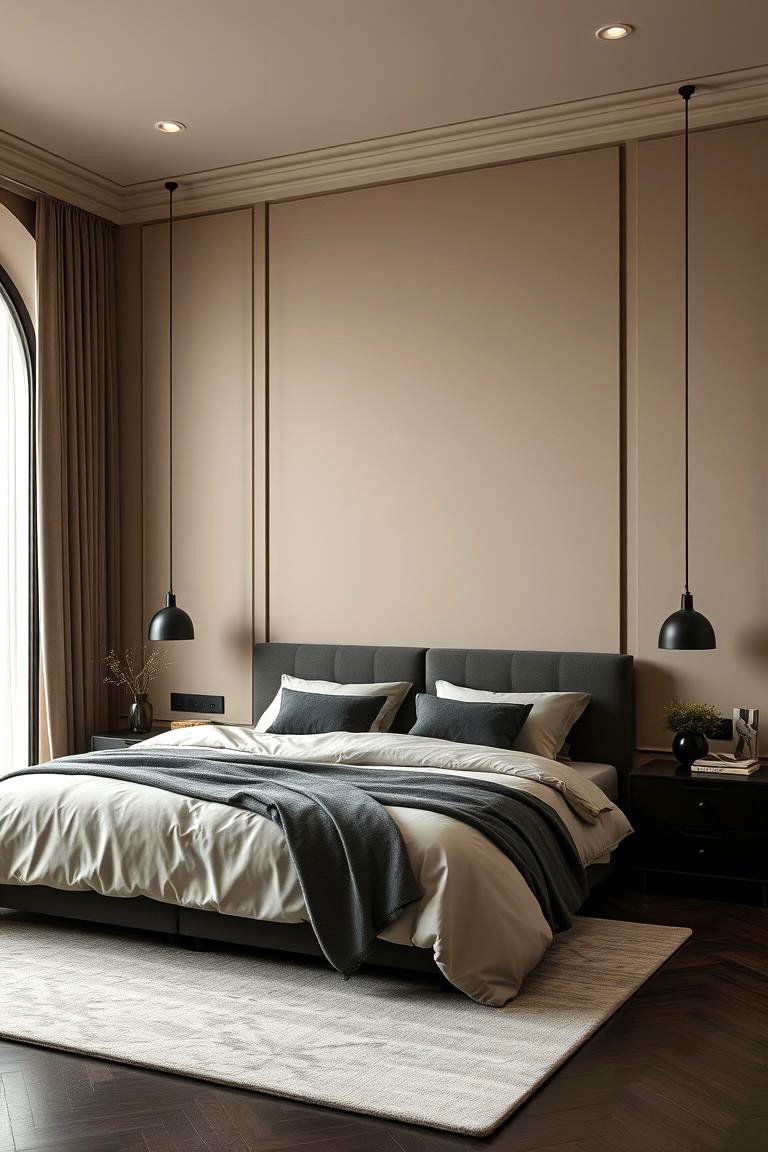 Rich Matte Finishes - 24 Black and Beige Bedroom Design Ideas