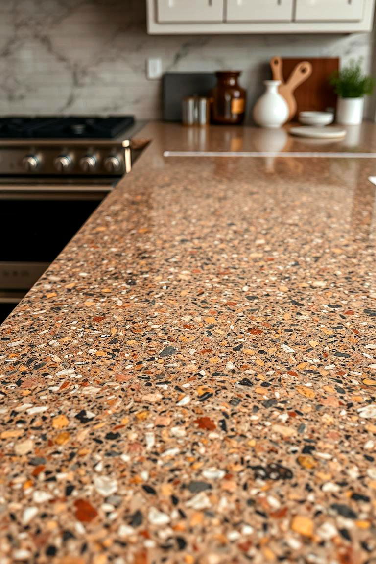 Rich Pattern Diversity - 24 Terrazzo Kitchen Countertops