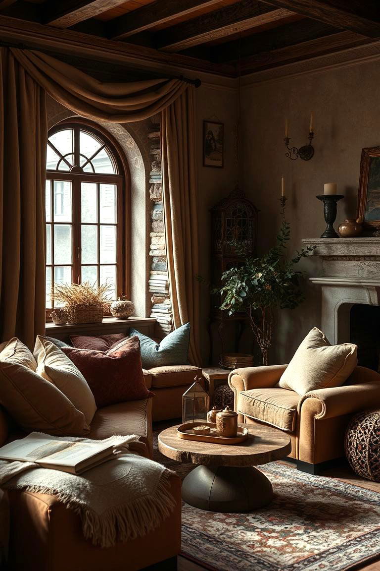 Rich Textured Fabrics - 24 Dark Bedroom Ideas