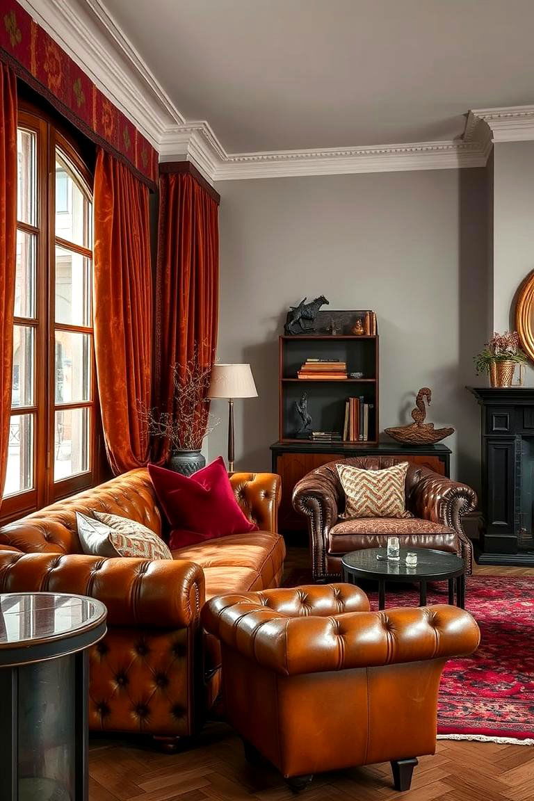 Rich Textured Fabrics - 24 Dark Academia Interior Design Ideas