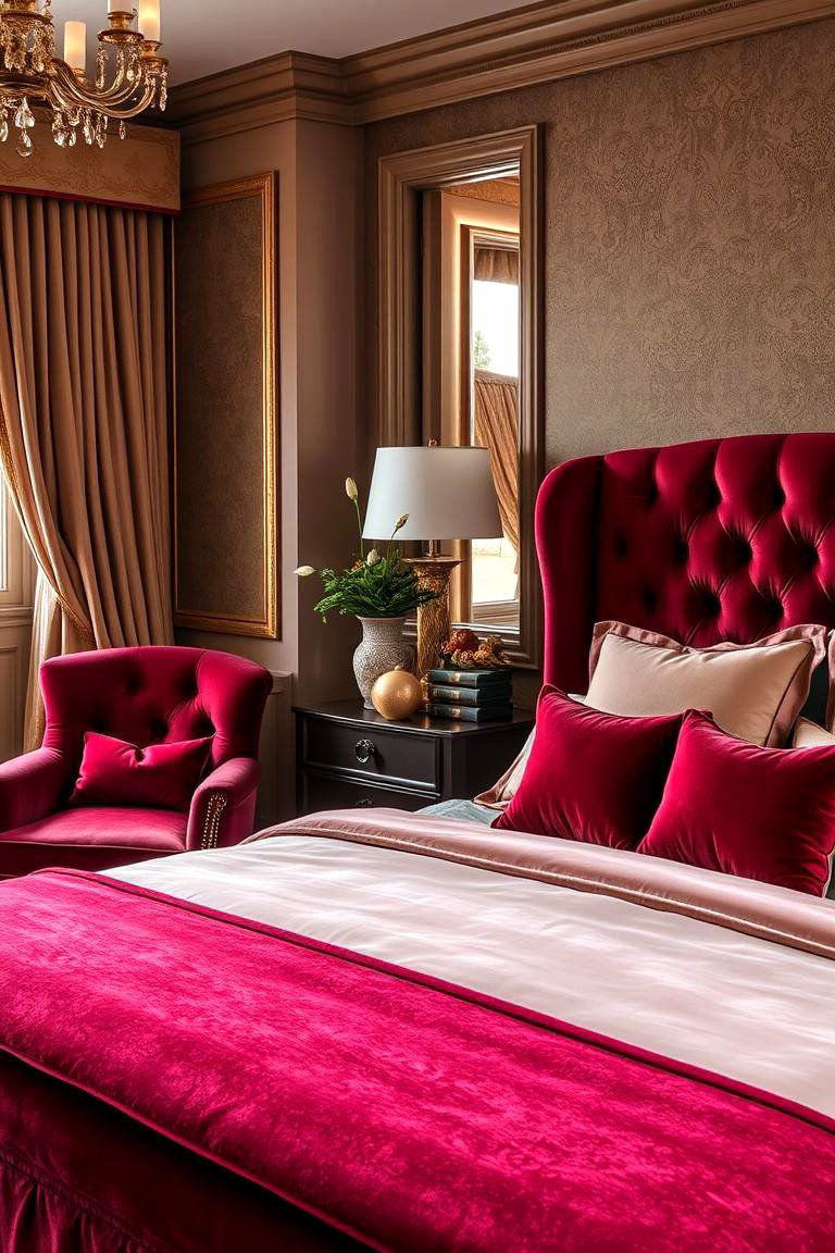 Rich Velvet Textures - 24 Chanel Bedroom Ideas