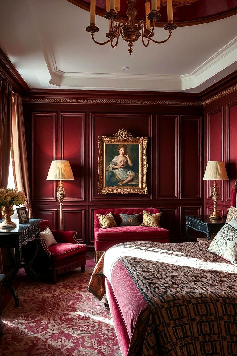 Rich Velvet Upholstery - 24 Victorian Bedroom Ideas